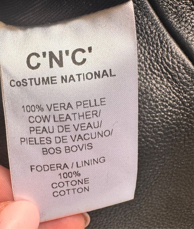 Borsa Costume National Pelle Nera Artigianale