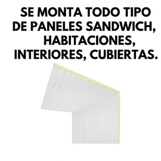 Montaje paneles sándwich, cubiertas, habit.