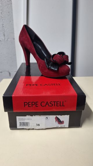 Zapatos Pepe Castell Rojo Talla 38