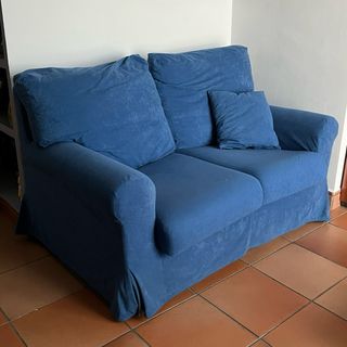 Sofá cama dos plazas azul