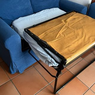 Sofá cama dos plazas azul