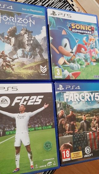 Varios videojuegos PS5 FC25,Sonic,Horizon,FarCry5