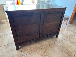 Cómoda antigua de madera con 3 cajones m