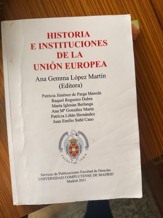 Historia e Instituciones de la Unión Europea