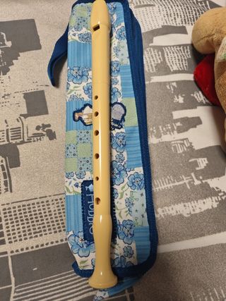 Flauta escolar con funda y limpiador