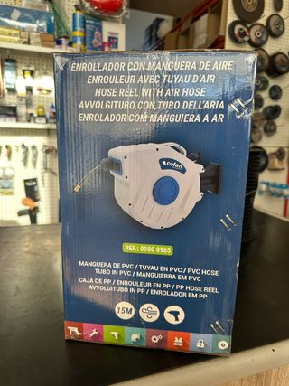 Enrollador Manguera Aire 15M Cofan