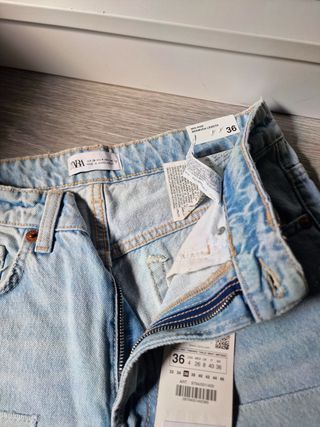 Bermudas vaqueras Zara patchwork
