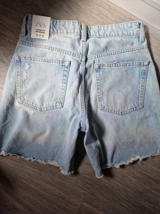 Bermudas vaqueras Zara patchwork