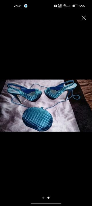 Zapatos de fiesta mujer talla 37 y boso. 