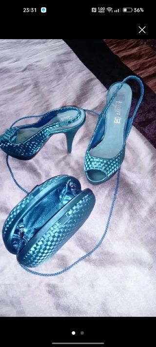 Zapatos de fiesta mujer talla 37 y boso. 