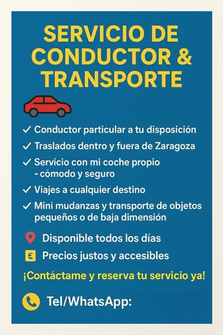 SERVICIO DE CONDUCTOR &  TRANSPORTE