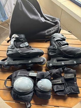 Patines en línea Oxelo Talla 41 + Protecciones
