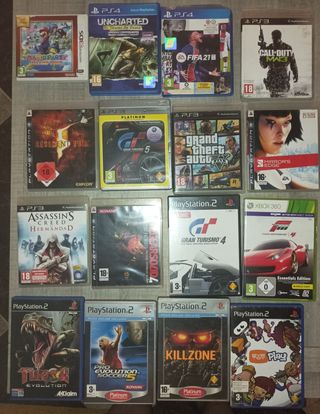 Pack Videojuegos 3DS, PS4, PS3, PS2 y xBox 360