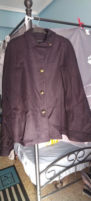 Abrigo capa Zara lana talla s