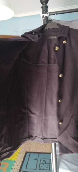Abrigo capa Zara lana talla s