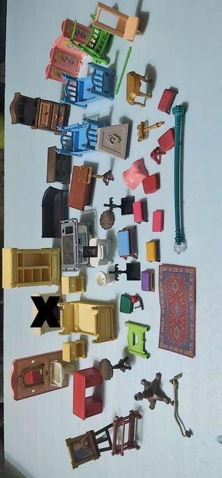 Lote Muebles y Accesorios Playmobil