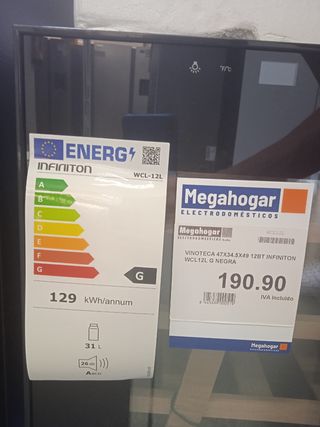 Vinoteca Infiniton 12BT Negra