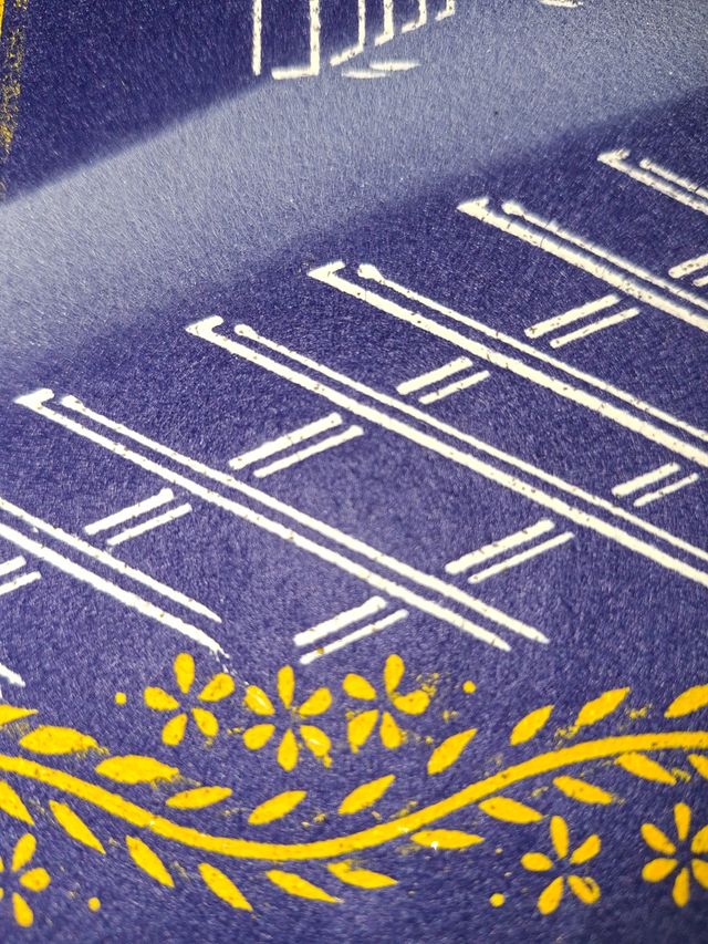 Funda Cojín almohada Ceuta. Hecha a Mano. Azul y A