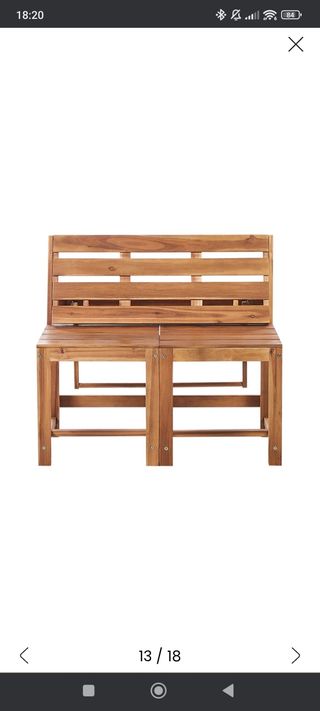 Banco de jardín de madera