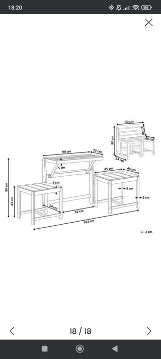 Banco de jardín de madera