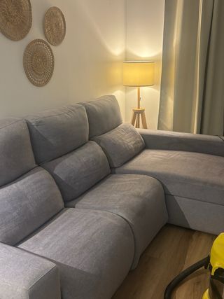 Sofá Chaiselong Gris Eléctrico Extensible