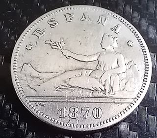 2 MONEDAS DE 2 PESETAS DE PLATA  187O