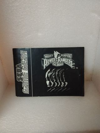 Manual Sega Game Gear Power Rangers