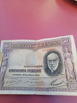 Billete antiguo 10 pesetas Banco de España