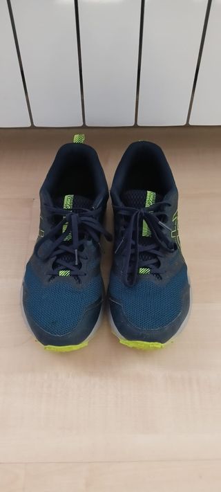 Zapatillas Asics Hombre Talla 44,5 Azul/Verde trai
