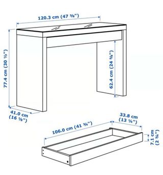 Tocador MALM IKEA Blanco