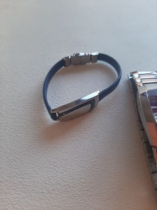 Reloj Lotus Quartz morado y pulsera lotus azul