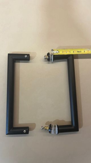 2 pares de tiradores negros puertas correderas