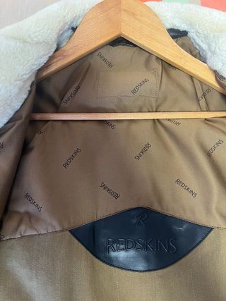 Chaqueta de cuero Redskins negra