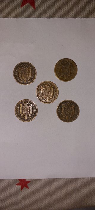 5 Monedas 1 Peseta Rubia 1944