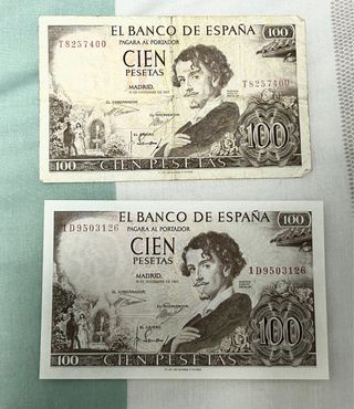 Lote 2 Billetes 100 Pesetas España