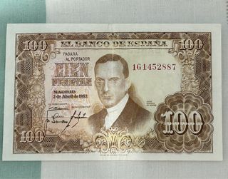 Billete 100 pesetas 1953 El Banco de España