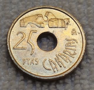 Moneda 25 Pesetas España 1994 Canarias