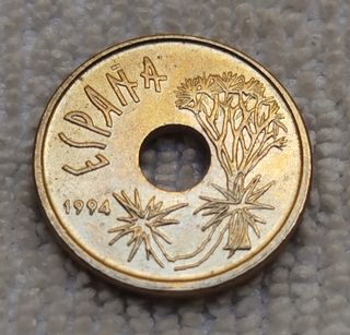 Moneda 25 Pesetas España 1994 Canarias
