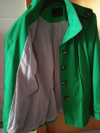 Chaqueta verde forrada