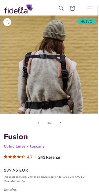 Mochila Portabebés Fidella Fusion Baby TuscanyRose