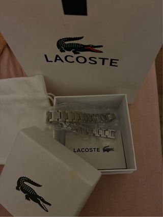 Pulsera Lacoste Hombre Plata
