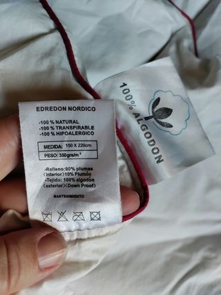 Edredón Pierre Cardin plumón cama 90