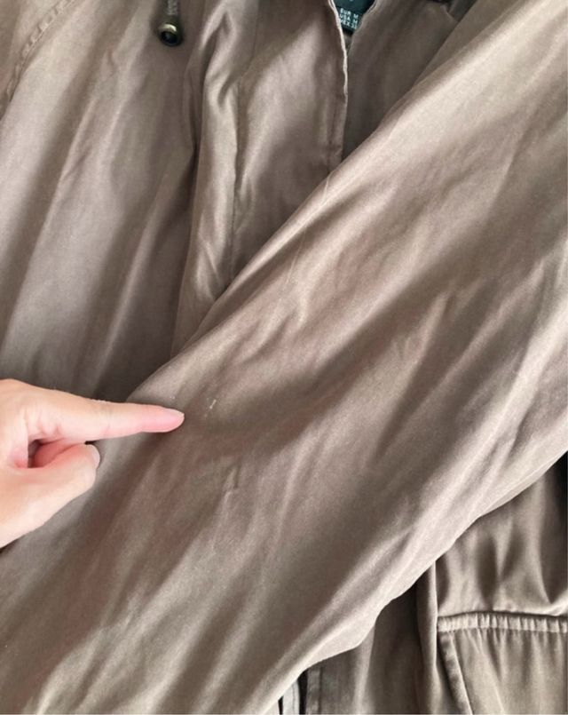 Abrigo parka Zara marrón chocolate