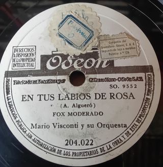 3 discos de gramófono,  Mario Visconti y orquesta