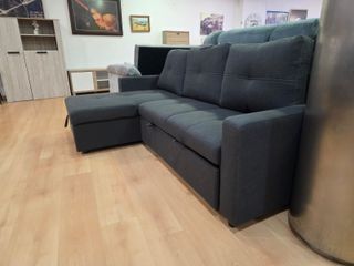 Sofá Cama Gris con Arcón