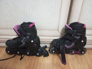 Patines en línea Oxelo negros y rosas