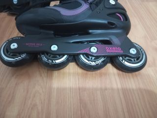 Patines en línea Oxelo negros y rosas