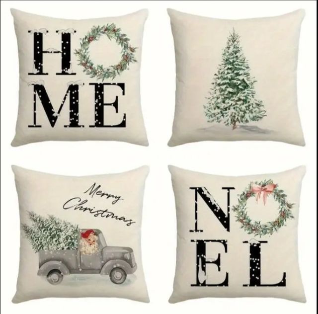 4 Capas Decorativas de Almofada 45x45cm Linho