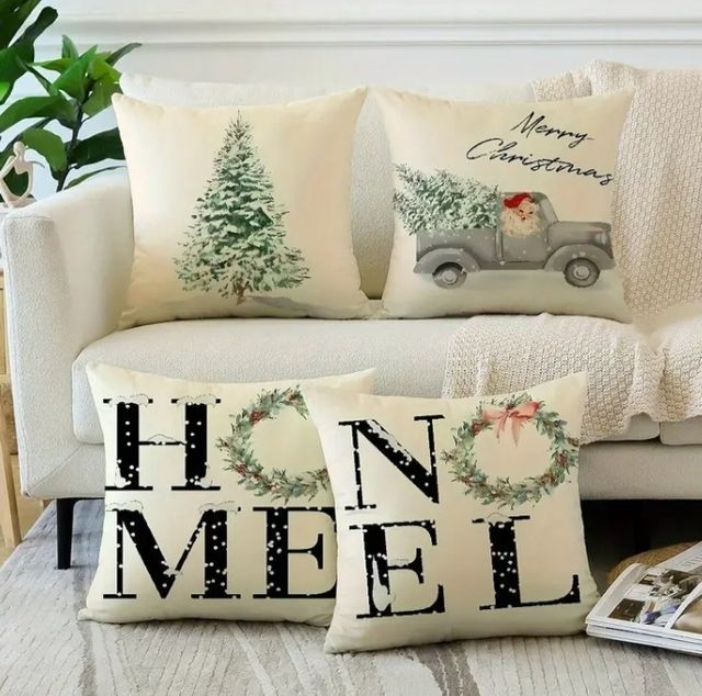 4 Capas Decorativas de Almofada 45x45cm Linho