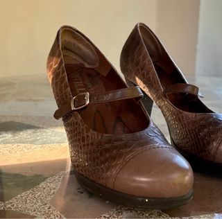 Zapatos Pitillos Marrones